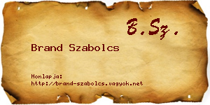 Brand Szabolcs névjegykártya